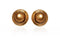 1990s Ciner Gold Tone Button Clip-on Earrings