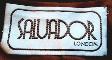 ARCHIVE - Salvador 1970s Chocolate Brown Velvet Cream Silk Dress and Waistcoat Ensemble