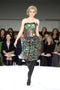 2008 Runway Oscar de la Renta Strapless Ruffle Tiered Dress