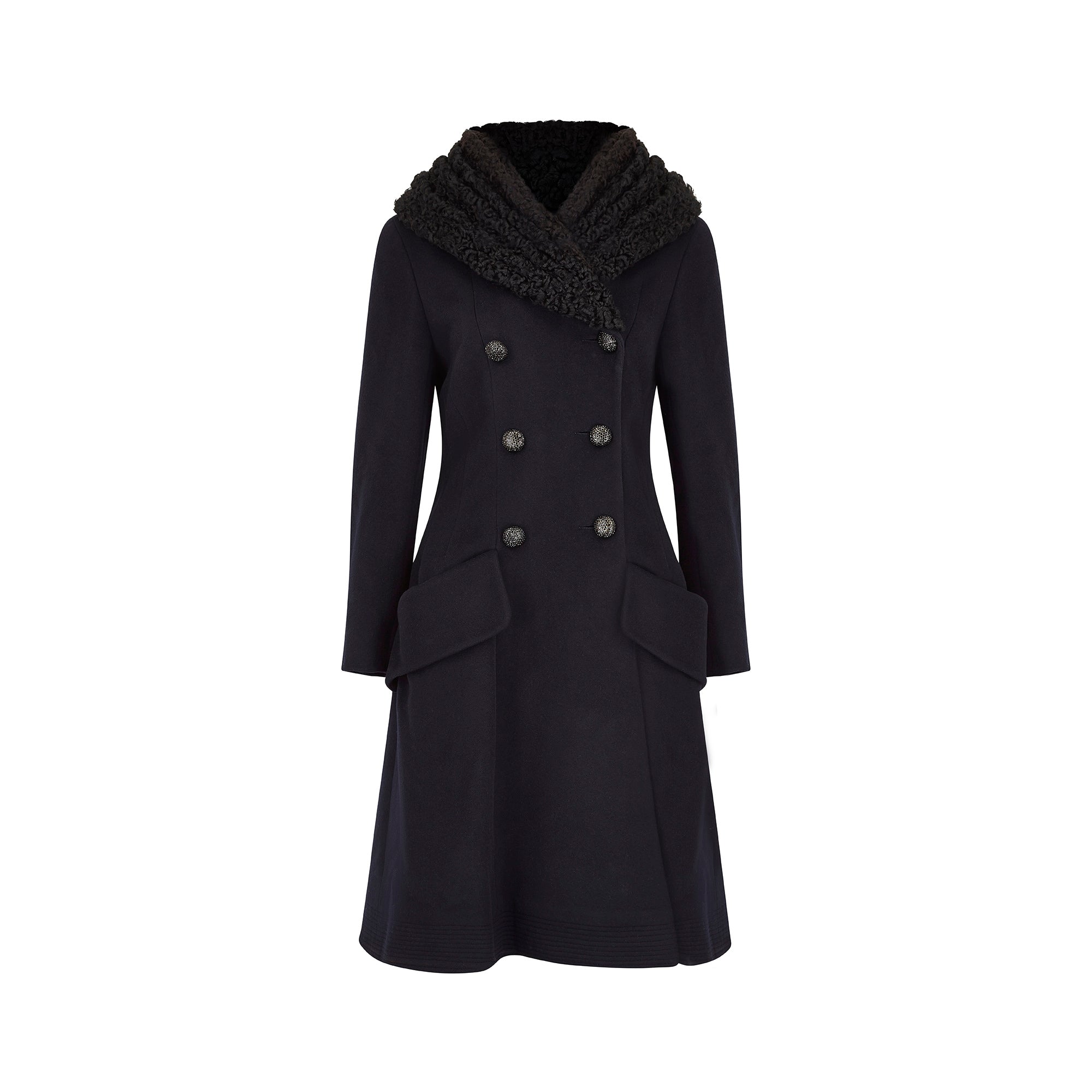 ARCHIVE - Y2K Chanel Midnight Blue Cashmere Princess Coat
