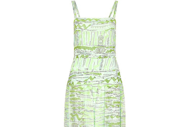2010s Zandra Rhodes Couture Green Sequin Dress and Shawl