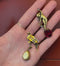1950s Design Joseff Of Hollywood Gold Cherub Earrings