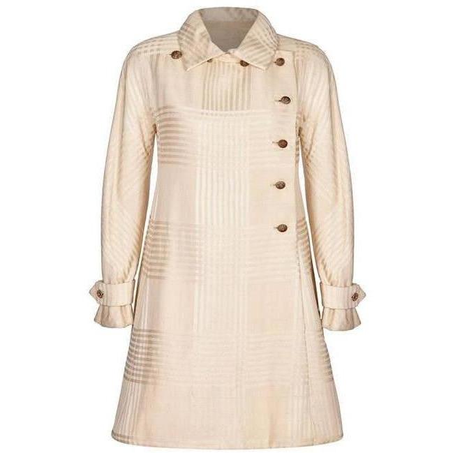 Alberto Fabiani 1960s Italian Haute Couture Silk Dress Coat