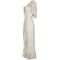 Andrea Wilkin 1970s Silk Ivory Fantasy Bridal Dress in Edwardian Style