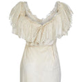 Andrea Wilkin 1970s Silk Ivory Fantasy Bridal Dress in Edwardian Style