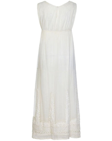 Antique 1910s Ivory Tulle Dress with Ballet Russe Style Knotted Tunic
