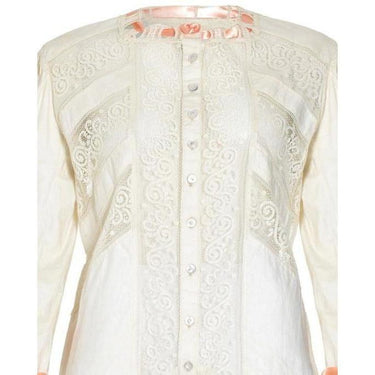 ARCHIVE - 1900s Cream Cotton and Lace Shirt