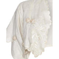 ARCHIVE - 1900s Embroidered White Linen Bolero