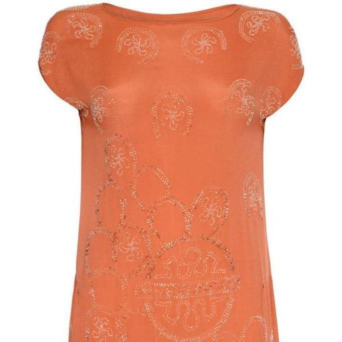 ARCHIVE - 1920s Beaded Peach Flapper Dress
