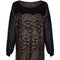 ARCHIVE - 1920s Black Chiffon and Gold Lame Flapper Dress