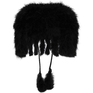 ARCHIVE - 1920s Black Feather Caplet