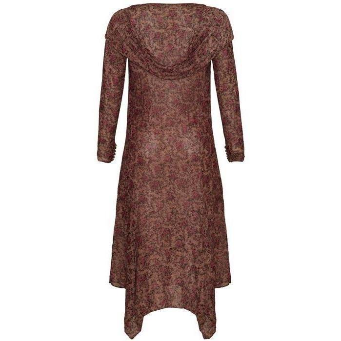ARCHIVE - 1920s Floral Lame Flapper Dress With Long Sleeves
