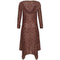 ARCHIVE - 1920s Floral Lame Flapper Dress With Long Sleeves