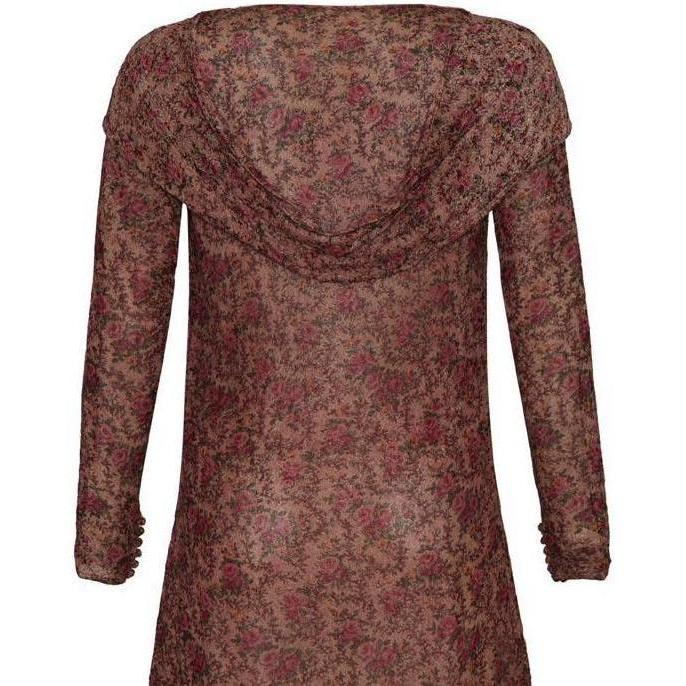 ARCHIVE - 1920s Floral Lame Flapper Dress With Long Sleeves