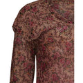 ARCHIVE - 1920s Floral Lame Flapper Dress With Long Sleeves