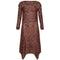 ARCHIVE - 1920s Floral Lame Flapper Dress With Long Sleeves