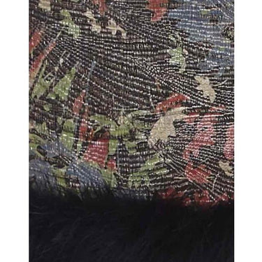 ARCHIVE -  1920s Floral Lame Marabou Feather Cape