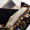 ARCHIVE - 1920s French Black Silk Bag With Floral Embroidery & Hand Beadwork Frame