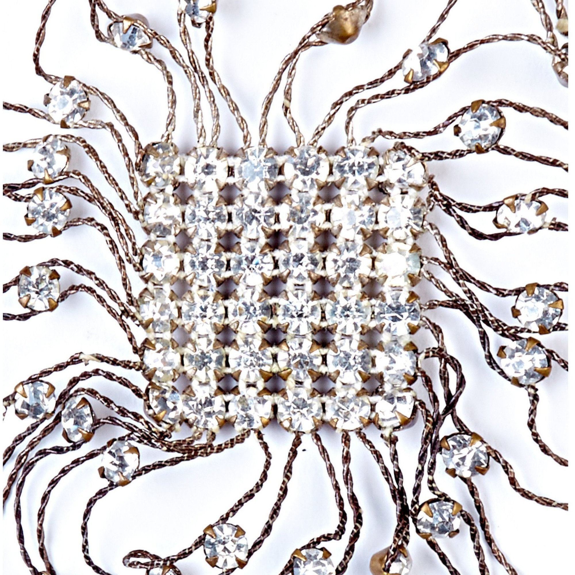 ARCHIVE - 1920s Juliet Metallic Bridal or Flapper Skull Cap with Rhinestones