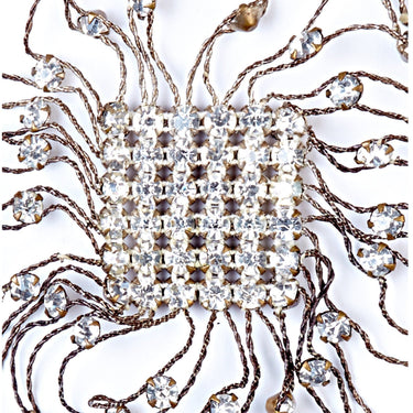 ARCHIVE - 1920s Juliet Metallic Bridal or Flapper Skull Cap with Rhinestones