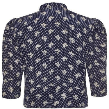 ARCHIVE - 1920s Navy and Cream Floral Blouse