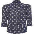 ARCHIVE - 1920s Navy and Cream Floral Blouse