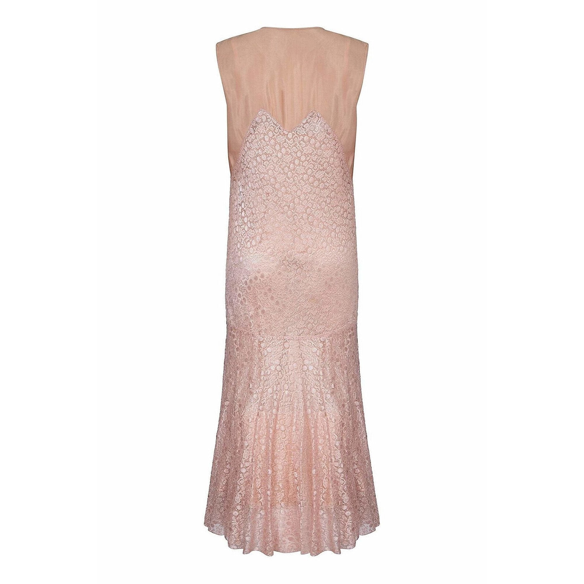 ARCHIVE - 1920s Pink Satin and Cobweb Lace Three Piece Set