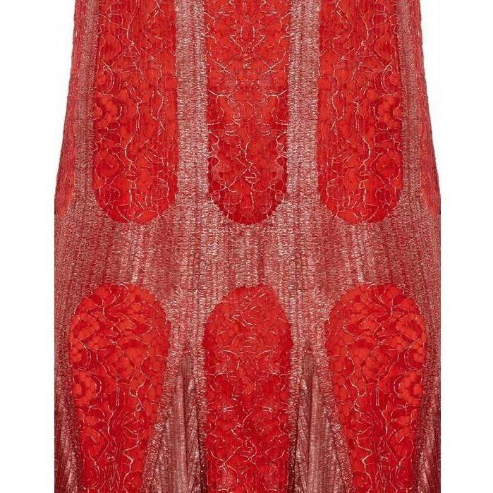 ARCHIVE - 1920s Red and Silver Lame Flapper Dress