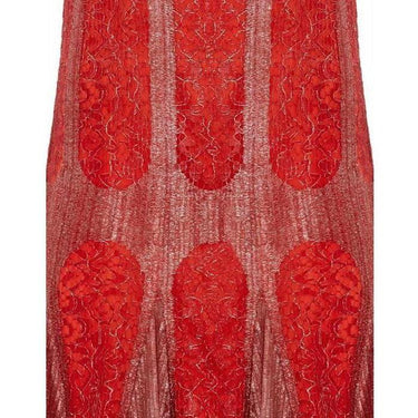 ARCHIVE - 1920s Red and Silver Lame Flapper Dress