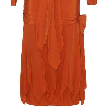 ARCHIVE - 1920s Rust Orange Silk Flapper Dress