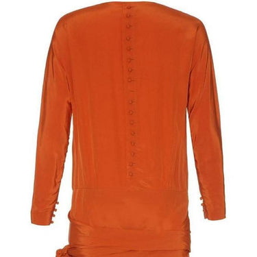 ARCHIVE - 1920s Rust Orange Silk Flapper Dress