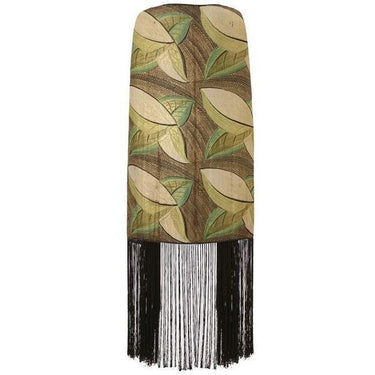 ARCHIVE - 1920s/1930s Lame Scarf with Leaf Motif and Tassels