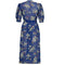 ARCHIVE - 1930s-40s Sheer Blue Floral Print Dress