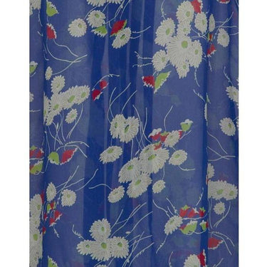 ARCHIVE - 1930s-40s Sheer Blue Floral Print Dress