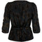 ARCHIVE - 1930s Black and Gold Leaf Velvet Lame Top