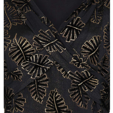 ARCHIVE - 1930s Black and Gold Leaf Velvet Lame Top