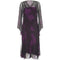 ARCHIVE - 1930s Black and Purple Georgette Dress
