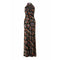 ARCHIVE - 1930s Black Bias Cut Liquid Satin Novelty Musical Print Halterneck Dress