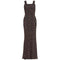 ARCHIVE - 1930s Black Crepe Rosebud Print Bias Cut Dress