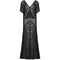 ARCHIVE - 1930s Black Lace Bias Cut Gown