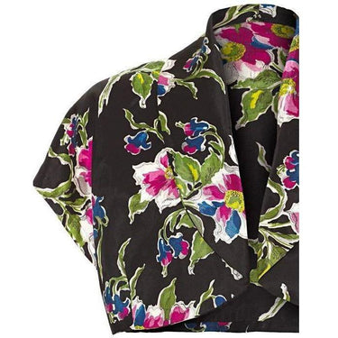 ARCHIVE - 1930s Black, Pink and Blue Floral Bolero Jacket
