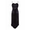 ARCHIVE - 1930s Black Silk Devore Velvet Dress With Spaghetti Straps