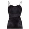 ARCHIVE - 1930s Black Silk Devore Velvet Dress With Spaghetti Straps