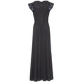 ARCHIVE - 1930s Blue and Black Beaded Crepe Dress