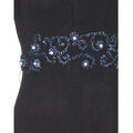 ARCHIVE - 1930s Blue and Black Beaded Crepe Dress