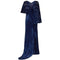 ARCHIVE - 1930s Blue Burnout Velvet Gown With Train