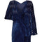ARCHIVE - 1930s Blue Burnout Velvet Gown With Train