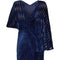 ARCHIVE - 1930s Blue Burnout Velvet Gown With Train