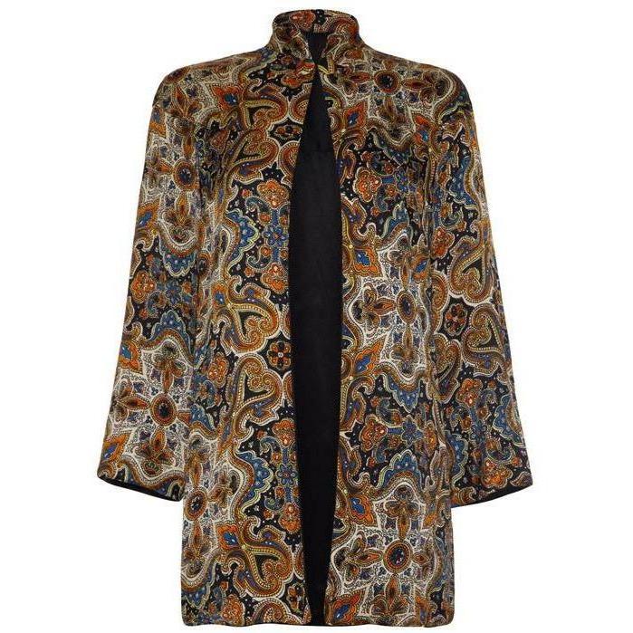 ARCHIVE - 1930s Colourful Paisley Print Silk Jacket