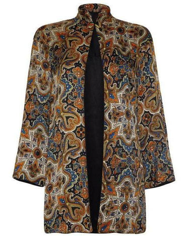 ARCHIVE - 1930s Colourful Paisley Print Silk Jacket
